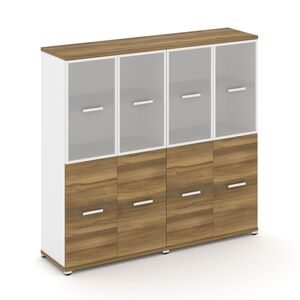 Шкаф две широкие секции, 4 ниши