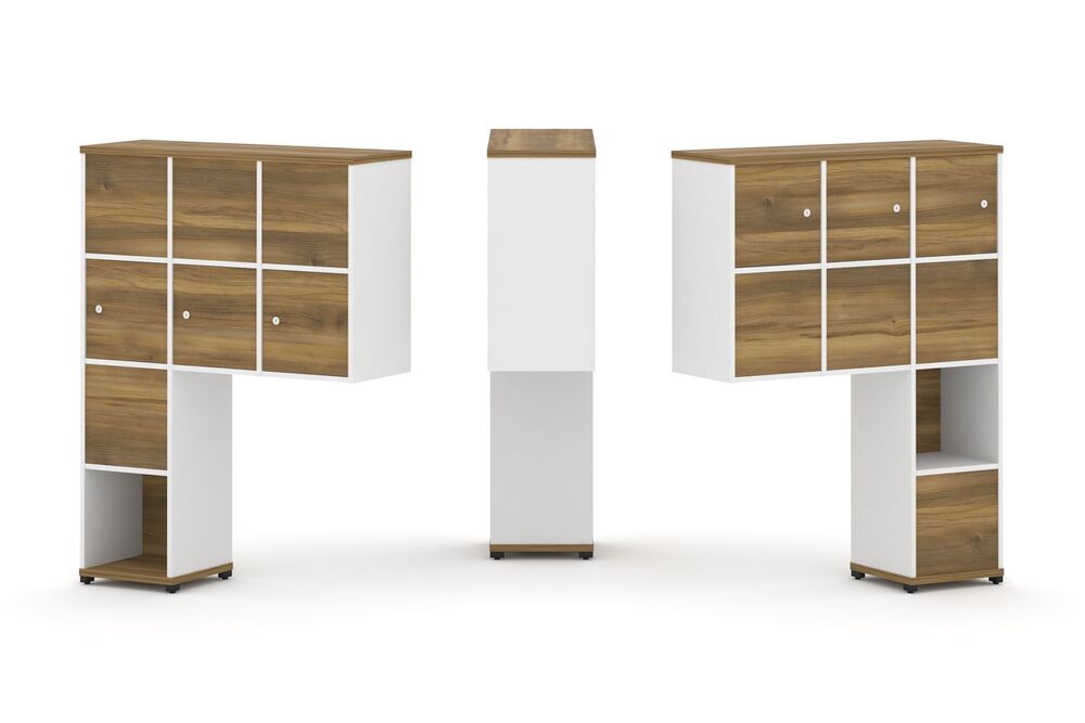 Надставка высокая + (Задняя стенка 8 шт) + (Распашной фасад - 6 шт)