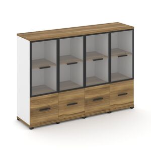 Шкаф четыре узкие секции, 3 ниши