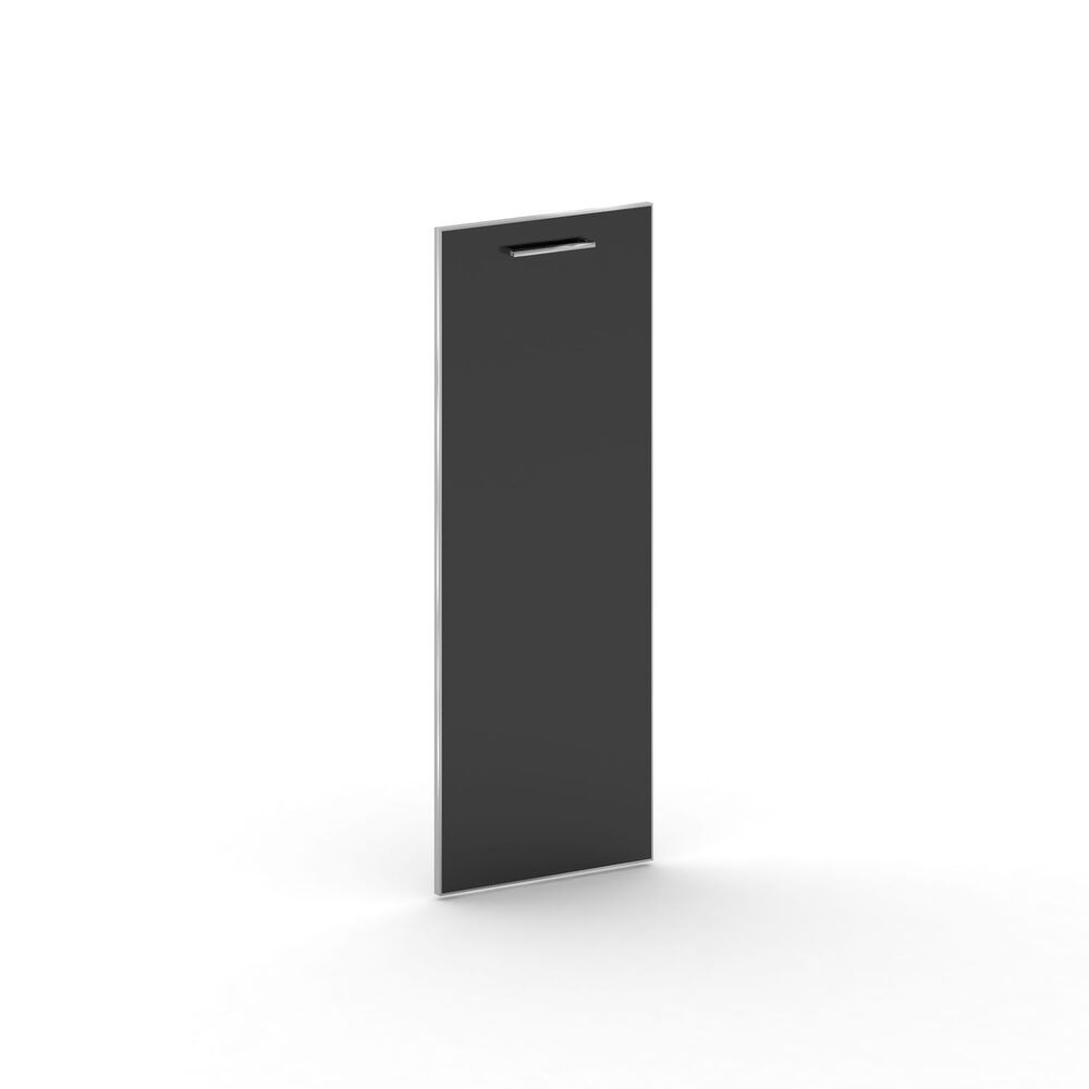 Комплект фасада среднего стекло в раме (лакобель черный) левый