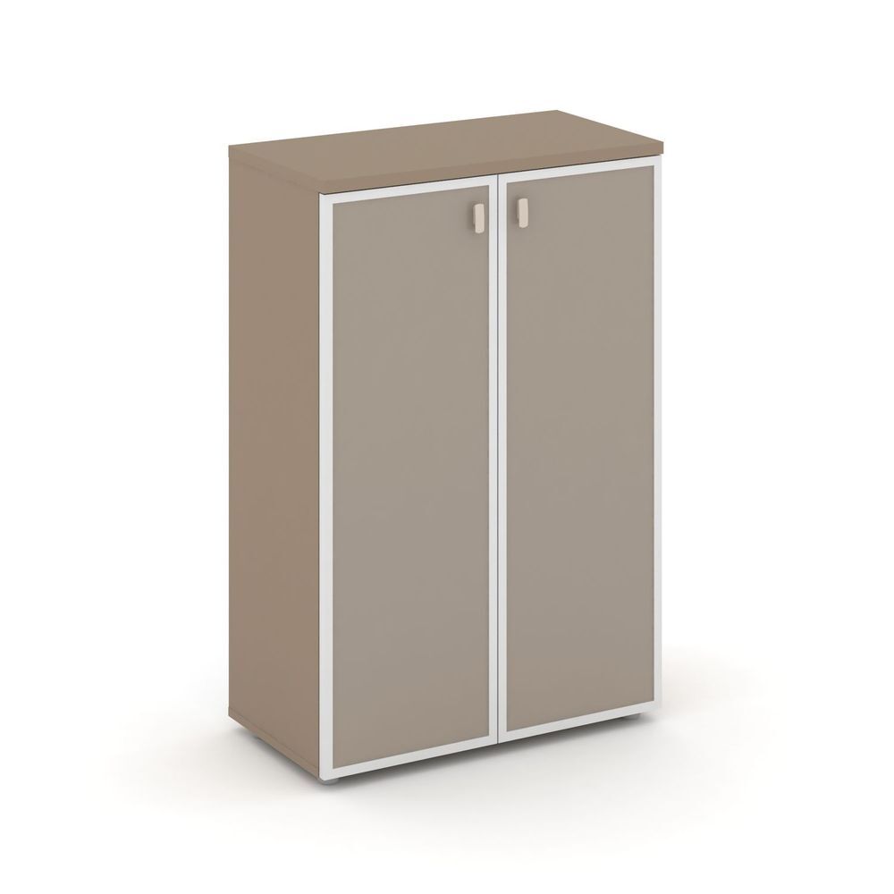 Шкаф средний широкий (2 средних фасада стекло лакобель в раме)