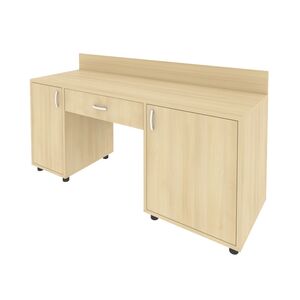 Стол с 2-мя тумбами и бортиком (правый)