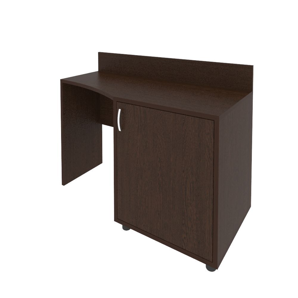 Стол (узкий) с тумбой и бортиком (правый)