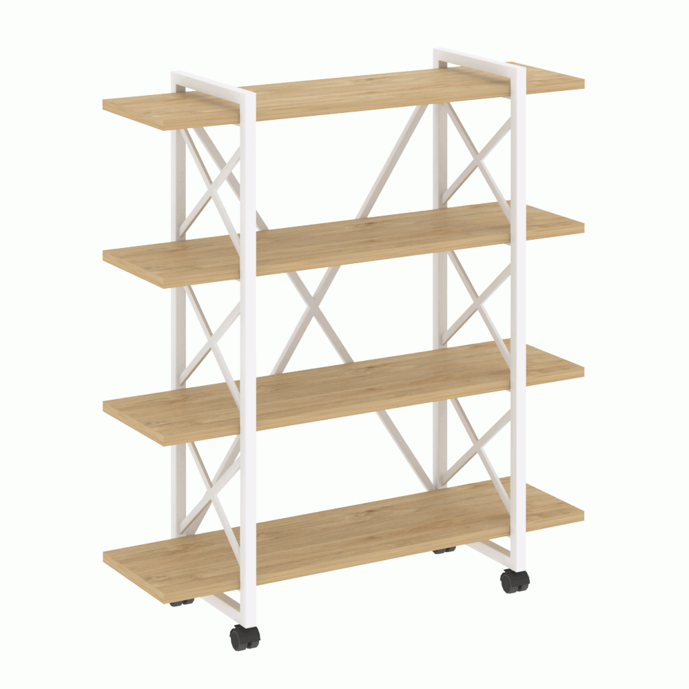 Стеллаж на колесных опорах-4 полки