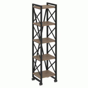 Стеллаж на колесных опорах-5 полок