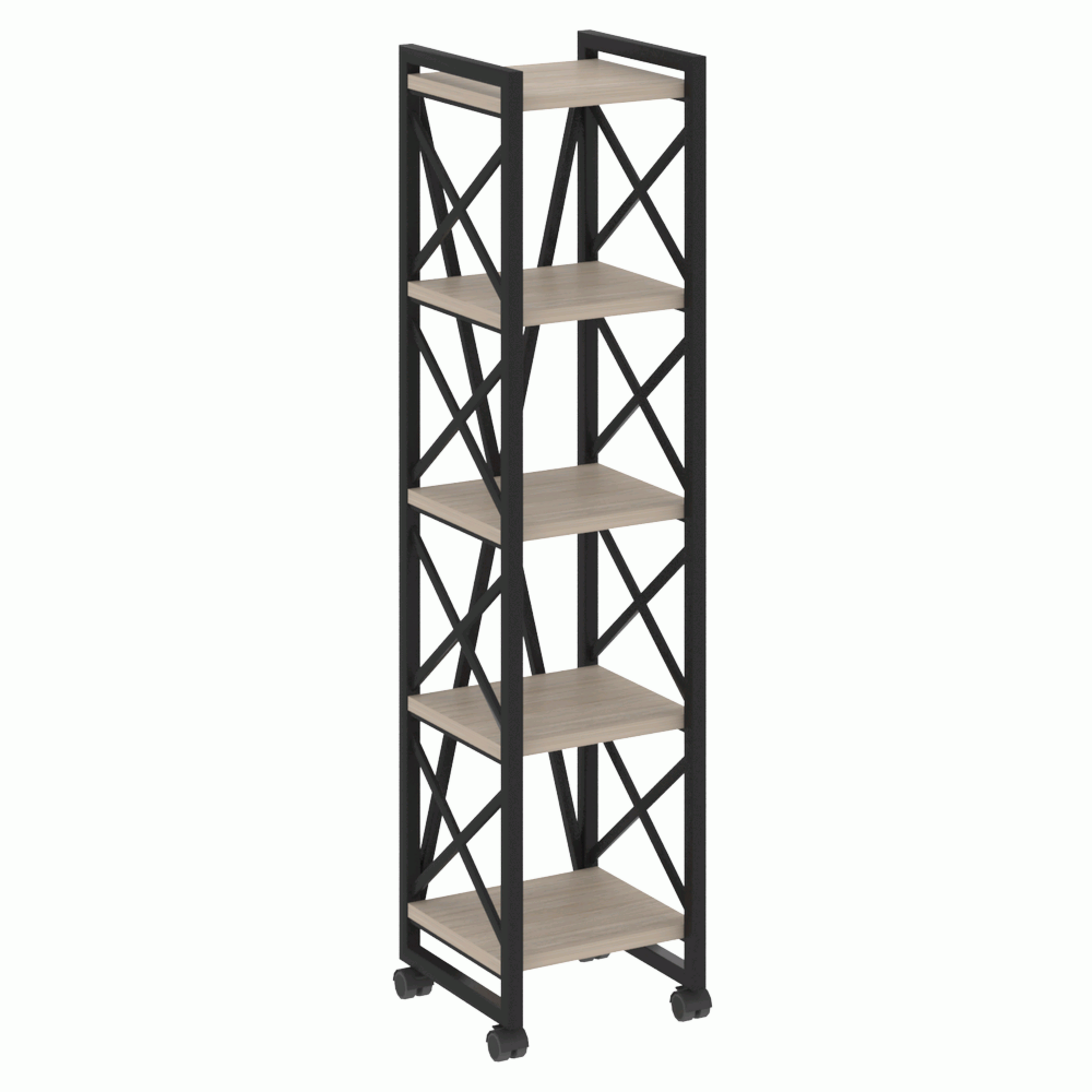 Стеллаж на колесных опорах-5 полок