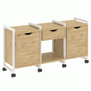 Тумба на колесных опорах наборная. Вариант №7