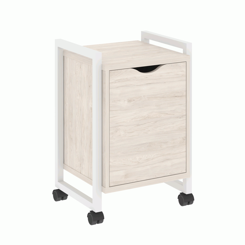 Тумба на колесных опорах с распашным фасадом