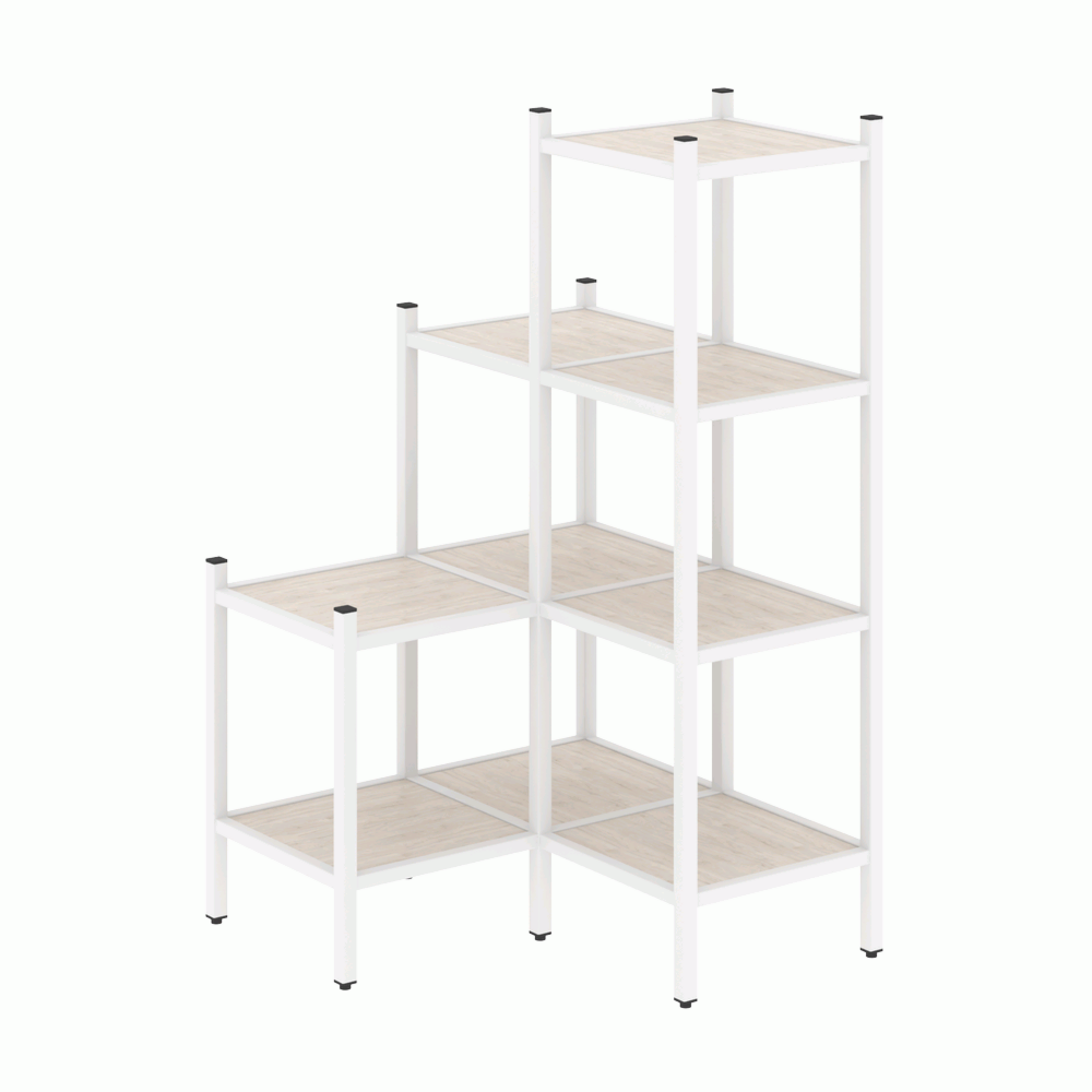 Угловой внутренний стеллаж наборный