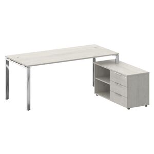 Стол рабочий руководителя с опорной тумбой правый