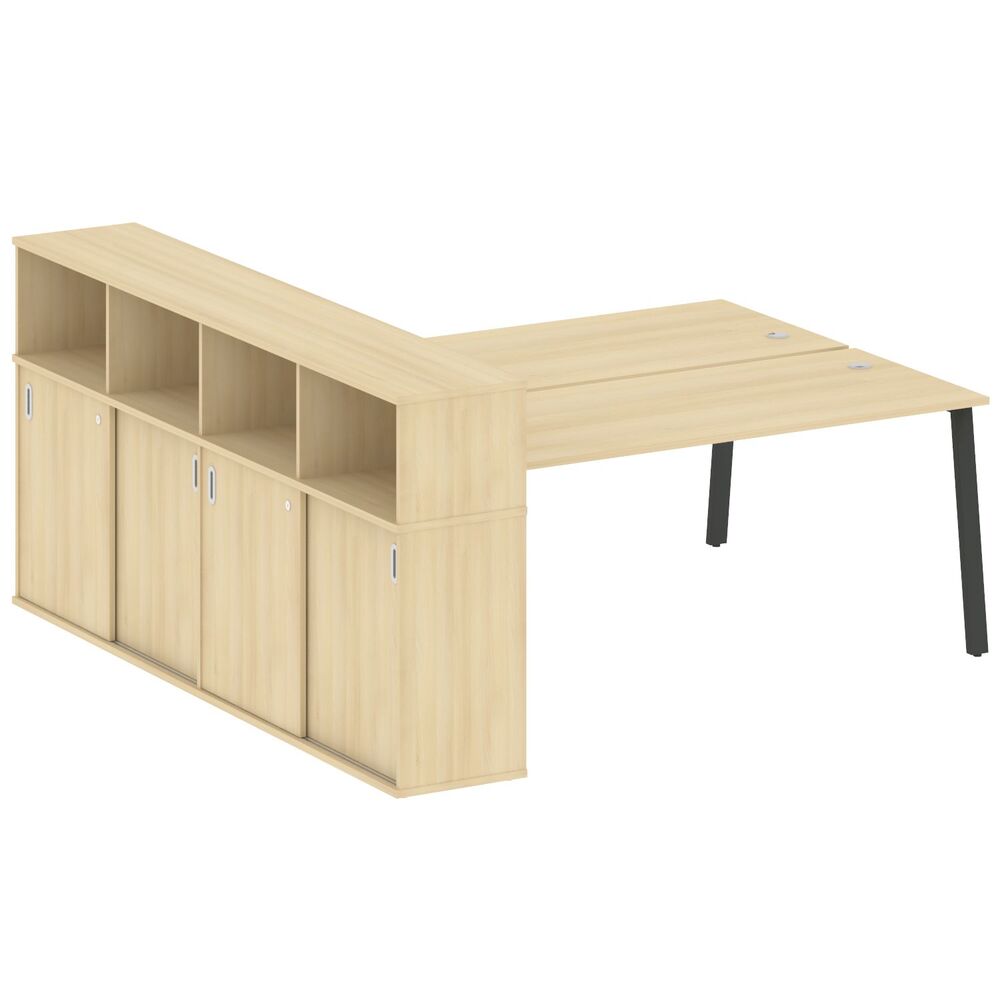 Рабочая станция на А-образном м/к с опорным шкафом-купе