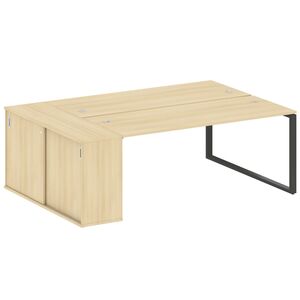 Рабочая станция на О-образном м/к с опорным шкафом-купе