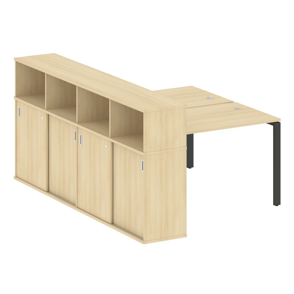 Рабочая станция с опорным шкафом-купе