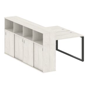 Рабочая станция на О-образном м/к с опорным шкафом-купе