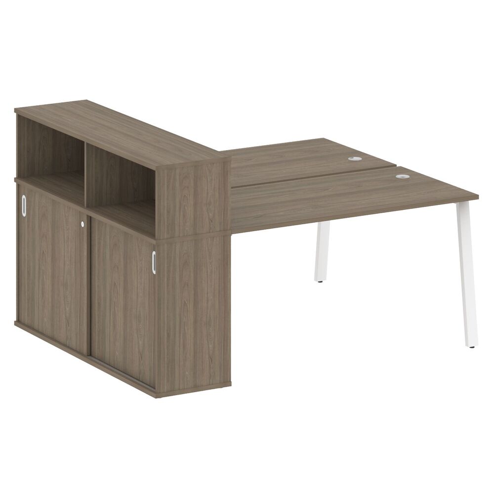 Рабочая станция на А-образном м/к с опорным шкафом-купе