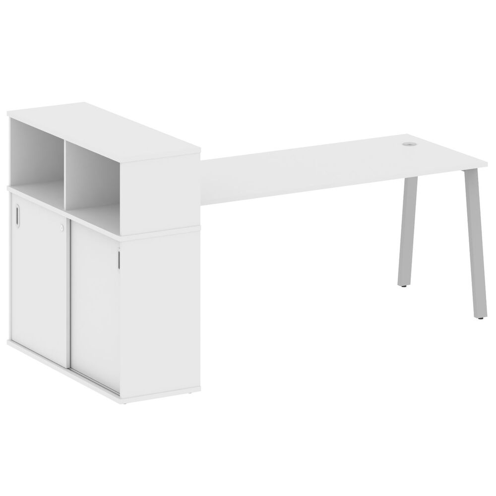 Стол письменный на А-образном м/к с опорным шкафом-купе