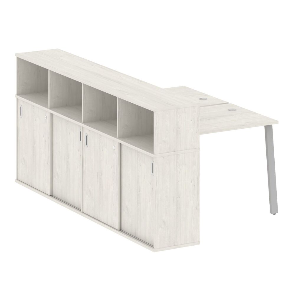 Рабочая станция на А-образном м/к с опорным шкафом-купе