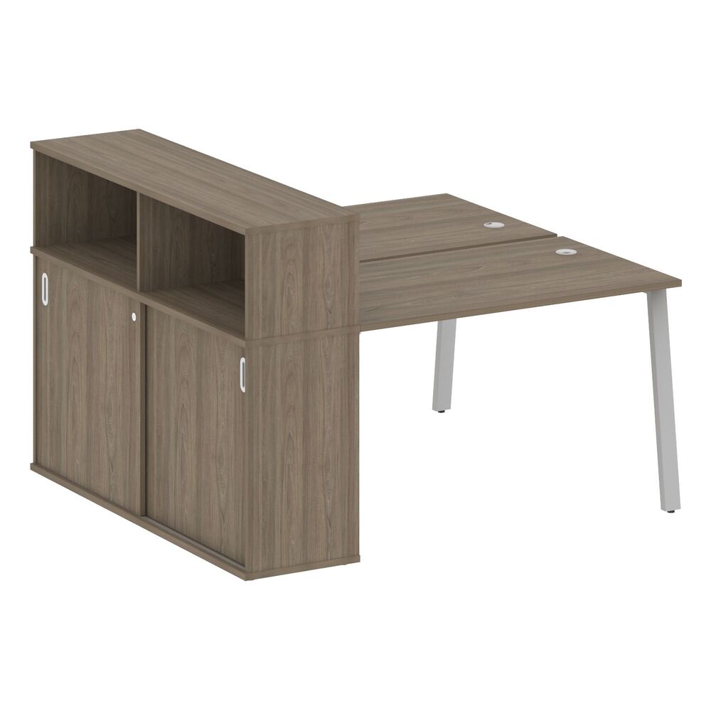 Рабочая станция на А-образном м/к с опорным шкафом-купе