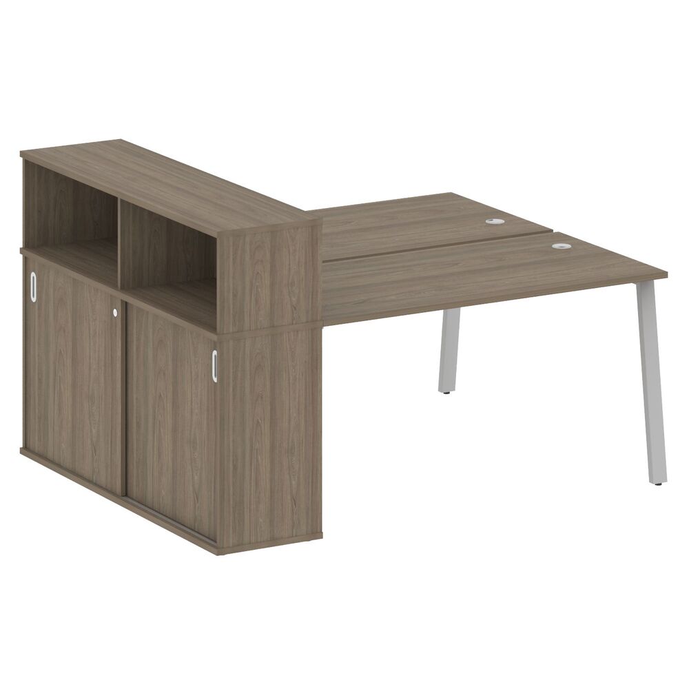 Рабочая станция на А-образном м/к с опорным шкафом-купе