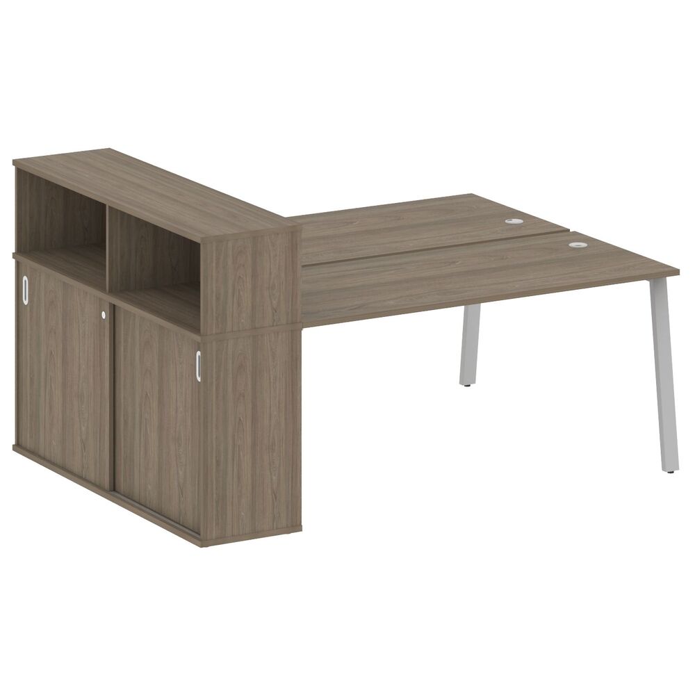 Рабочая станция на А-образном м/к с опорным шкафом-купе