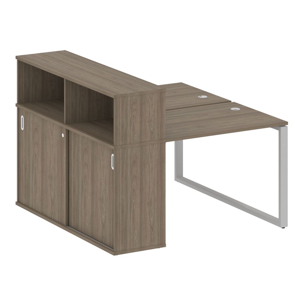 Рабочая станция на О-образном м/к с опорным шкафом-купе