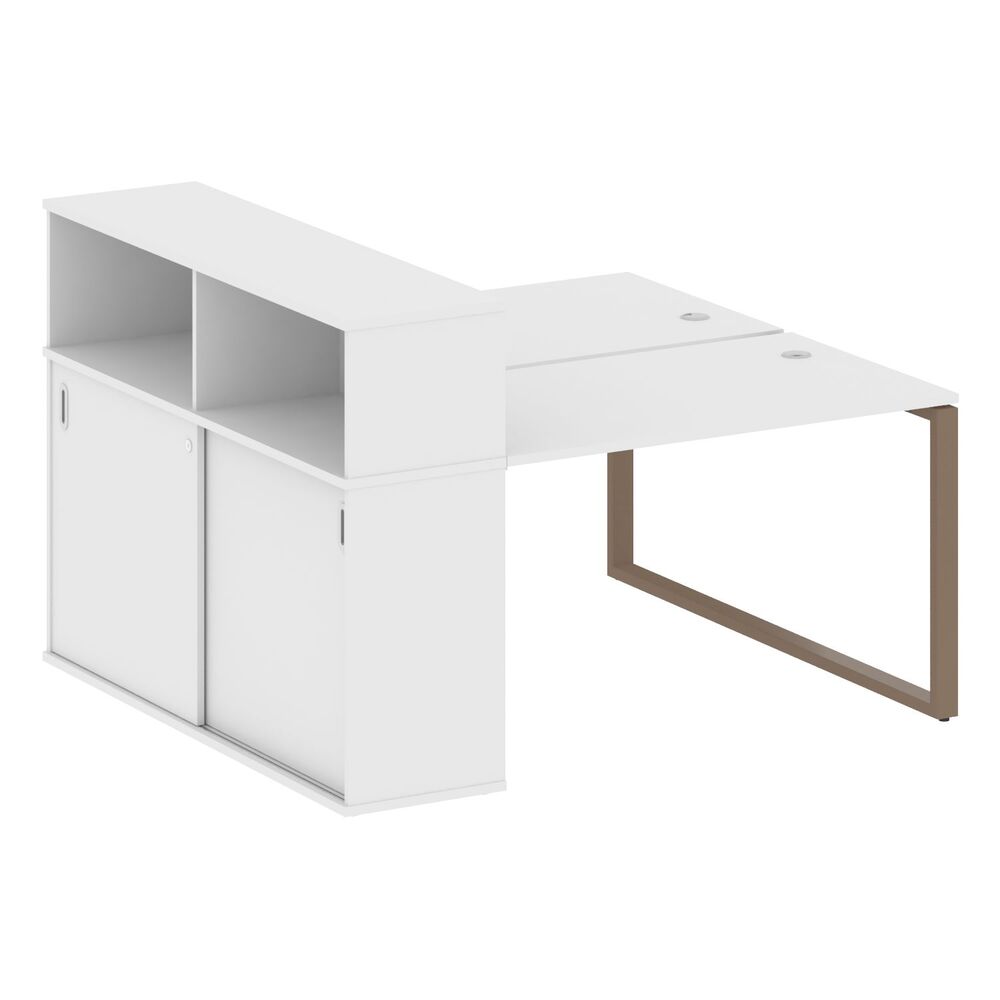 Рабочая станция на О-образном м/к с опорным шкафом-купе