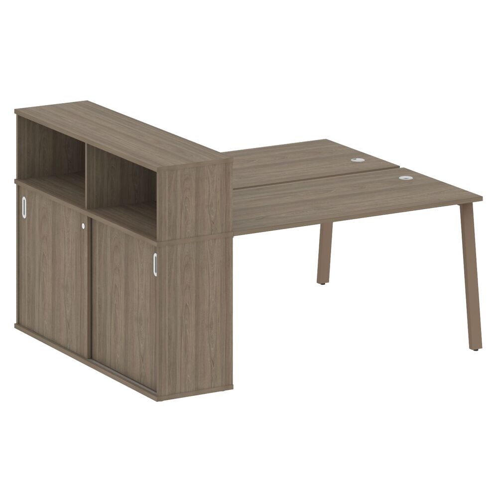 Рабочая станция на А-образном м/к с опорным шкафом-купе