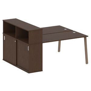 Рабочая станция на А-образном м/к с опорным шкафом-купе