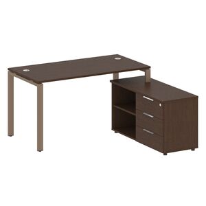 Рабочая станция с опорной тумбой правая