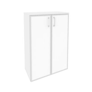 Шкаф средний широкий (стекло белое)