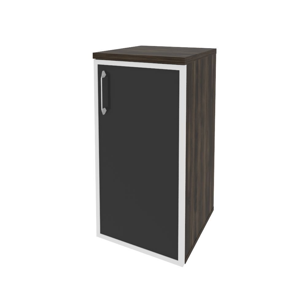 Шкаф низкий узкий правый (стекло черное)