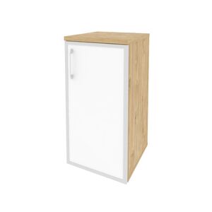 Шкаф низкий узкий правый (стекло белое)