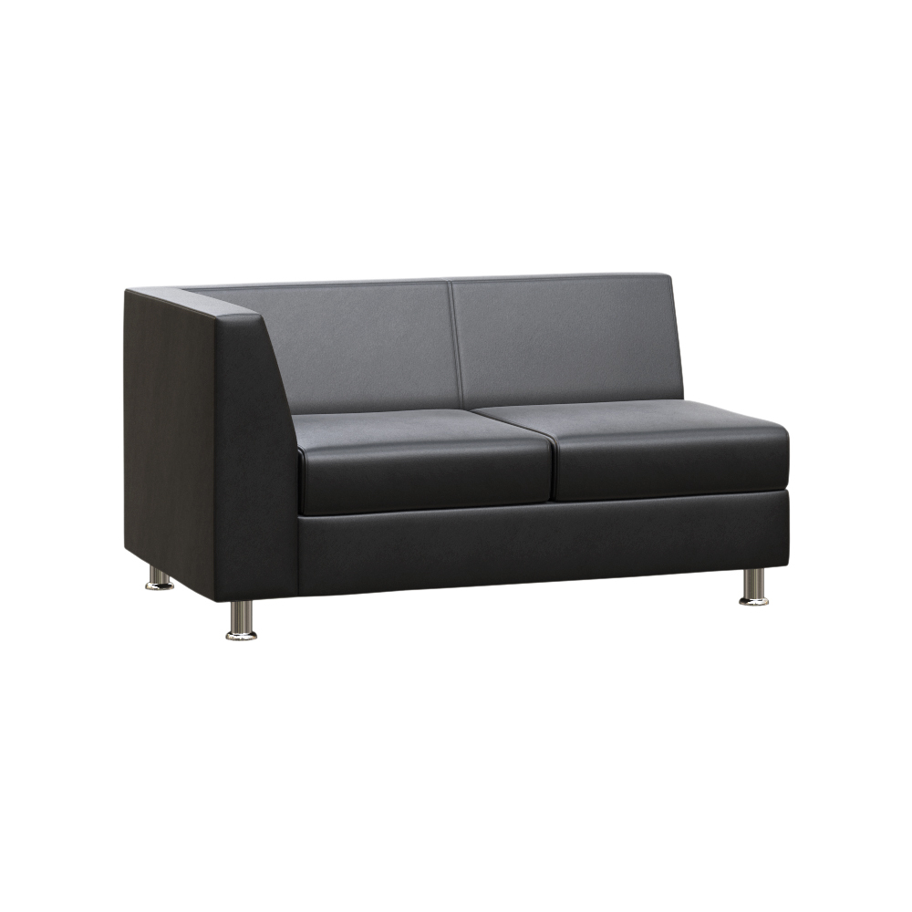 Секция с подлокотником двухместная правая