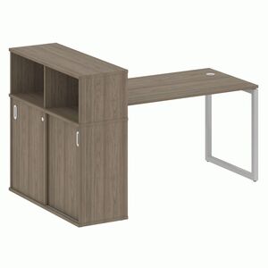 Стол письменный с шкафом-купе на О-образном м/к