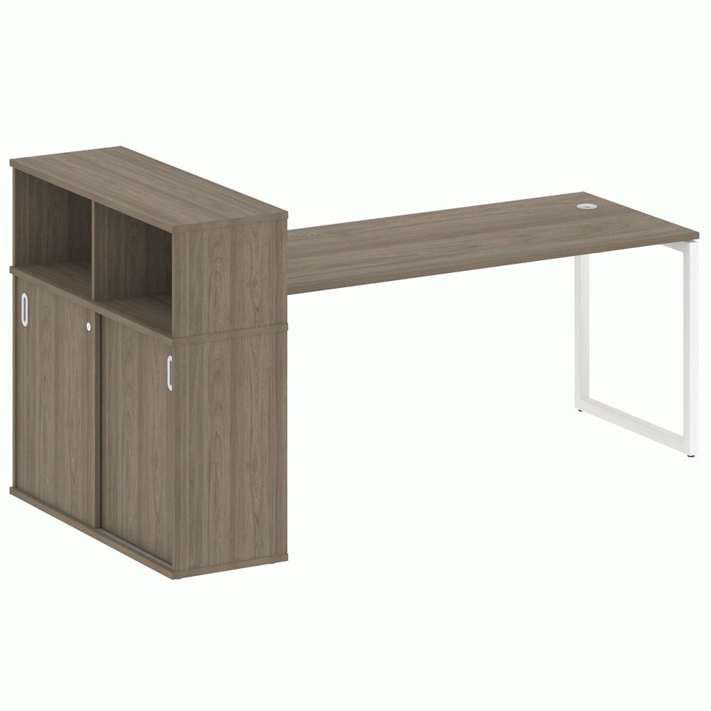 Стол письменный с шкафом-купе на О-образном м/к