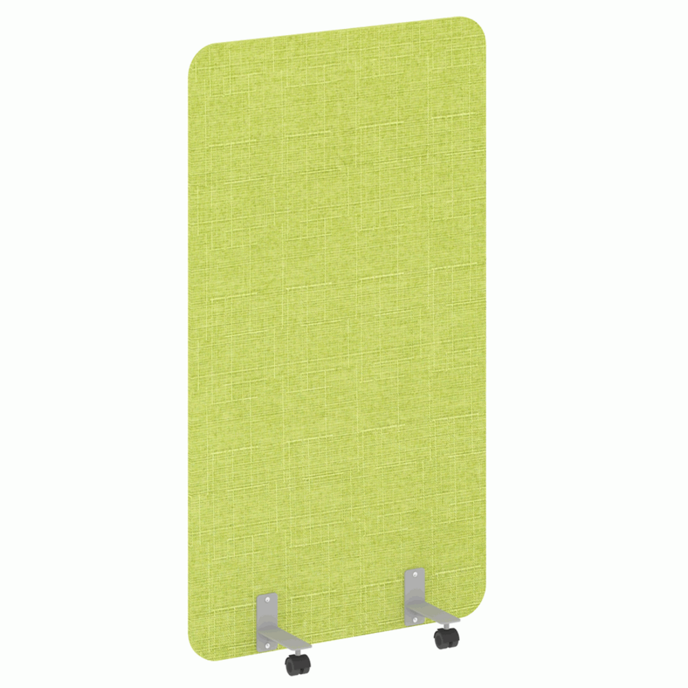 Перегородка на металлических опорах, на роликах