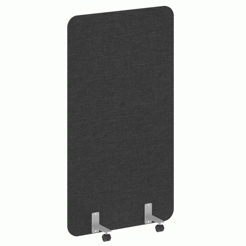 Перегородка на металлических опорах, на роликах