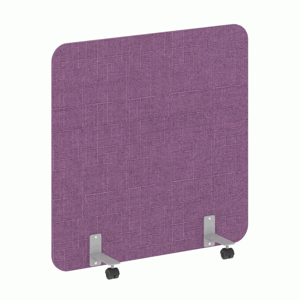 Перегородка на металлических опорах, на роликах