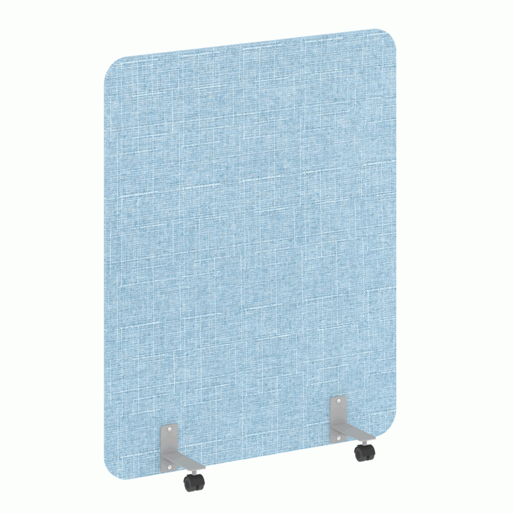 Перегородка на металлических опорах, на роликах