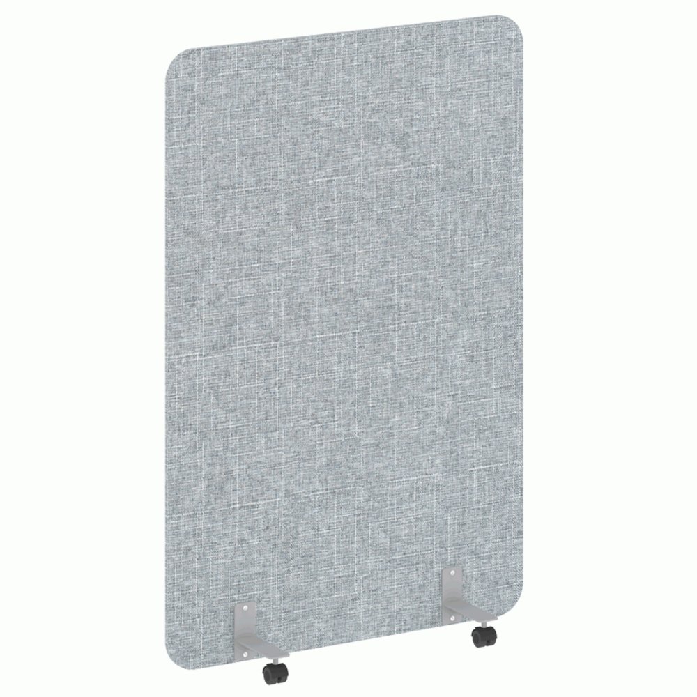 Перегородка на металлических опорах, на роликах