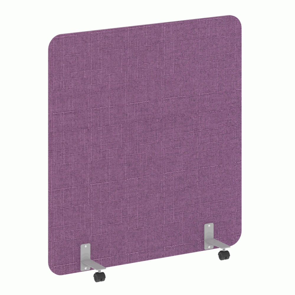 Перегородка на металлических опорах, на роликах