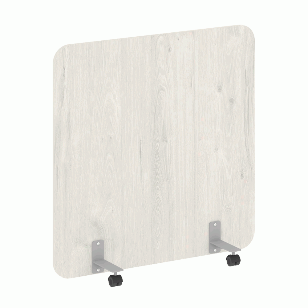 Перегородка на металлических опорах, на роликах