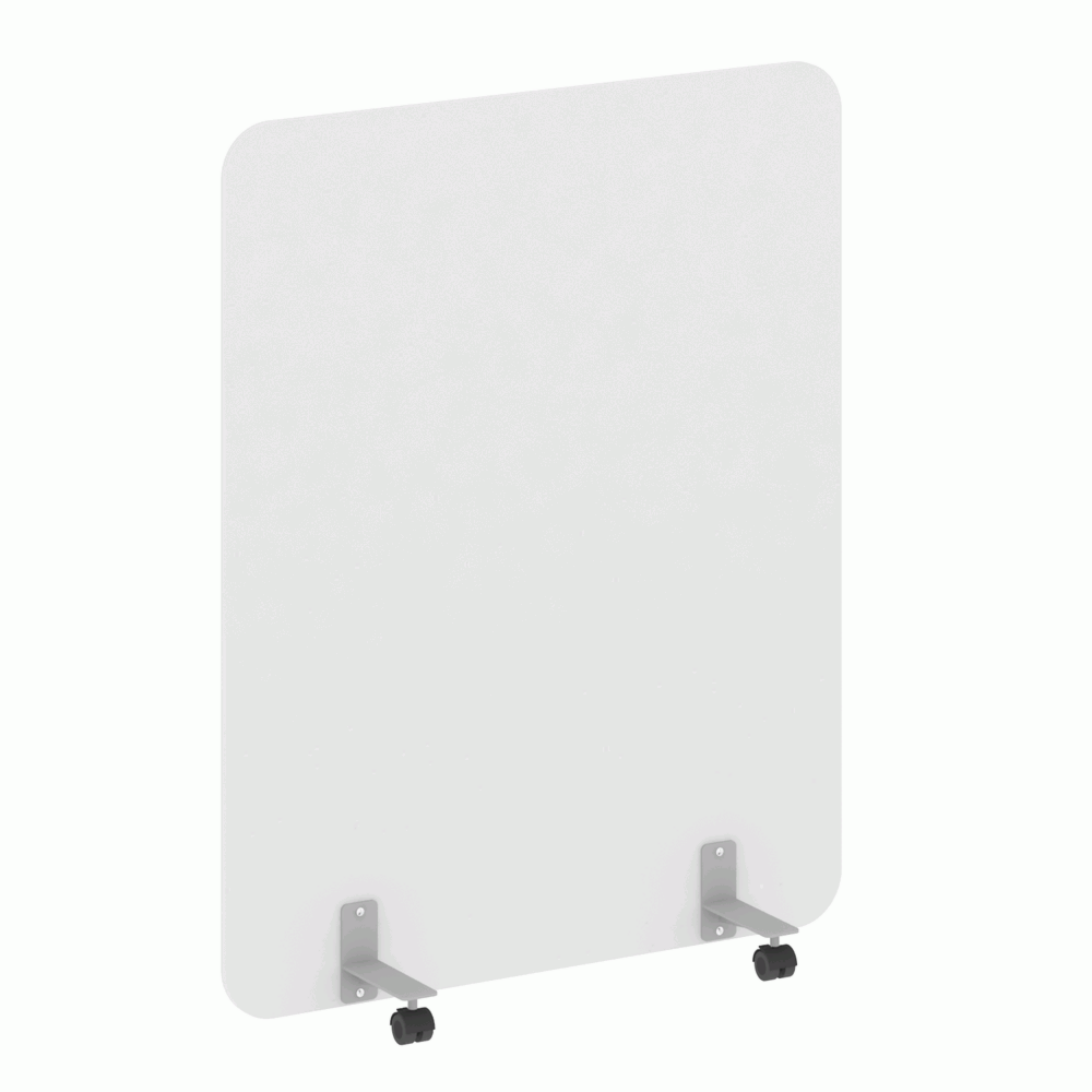 Перегородка на металлических опорах, на роликах