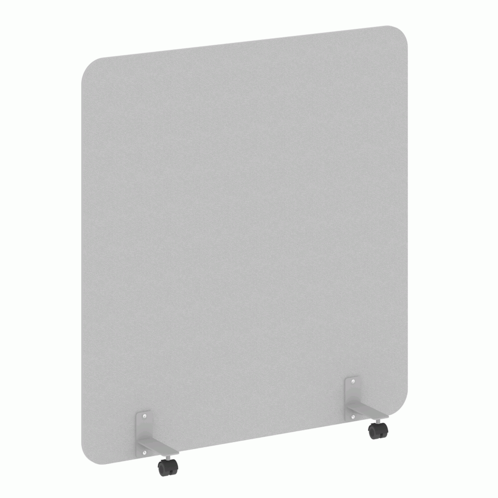 Перегородка на металлических опорах, на роликах