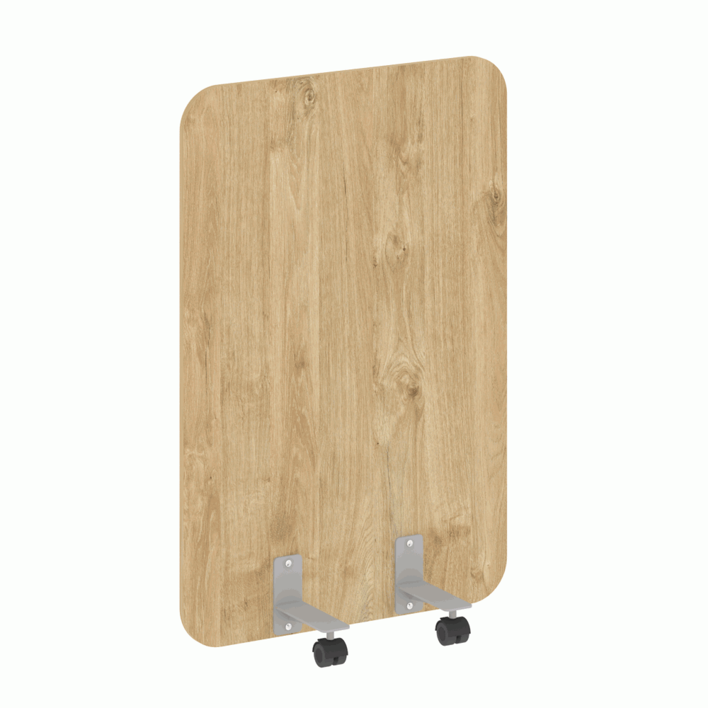 Перегородка на металлических опорах, на роликах