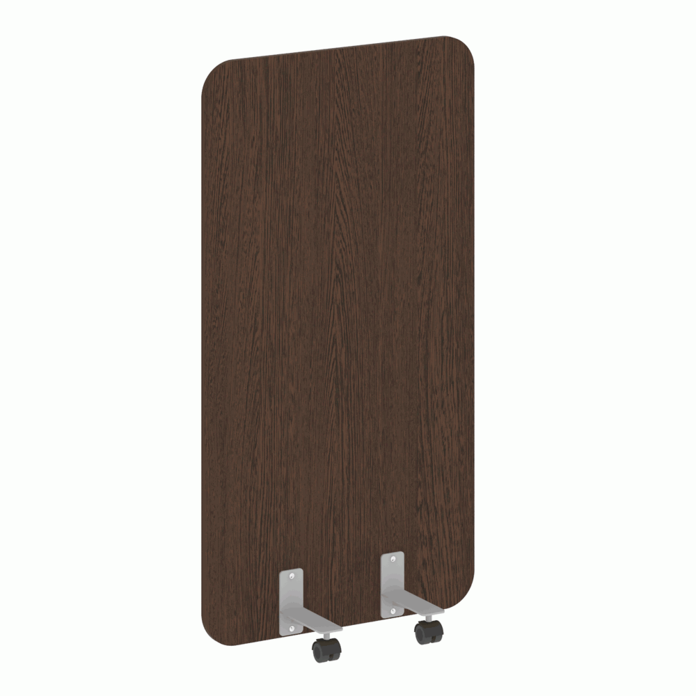 Перегородка на металлических опорах, на роликах