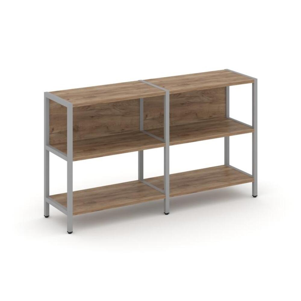 Двухсекционный стеллаж двухярусный