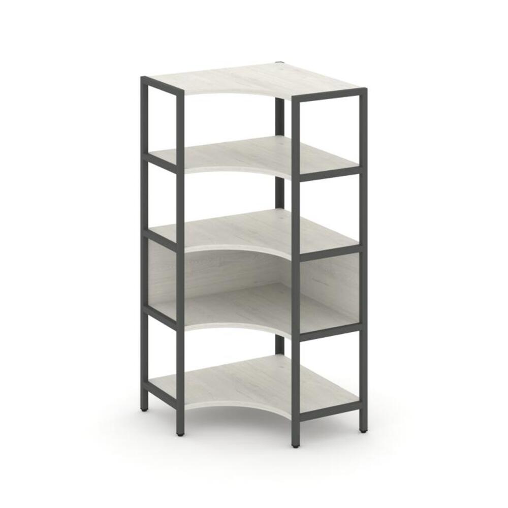 Односекционный угловой стеллаж четырехярусный