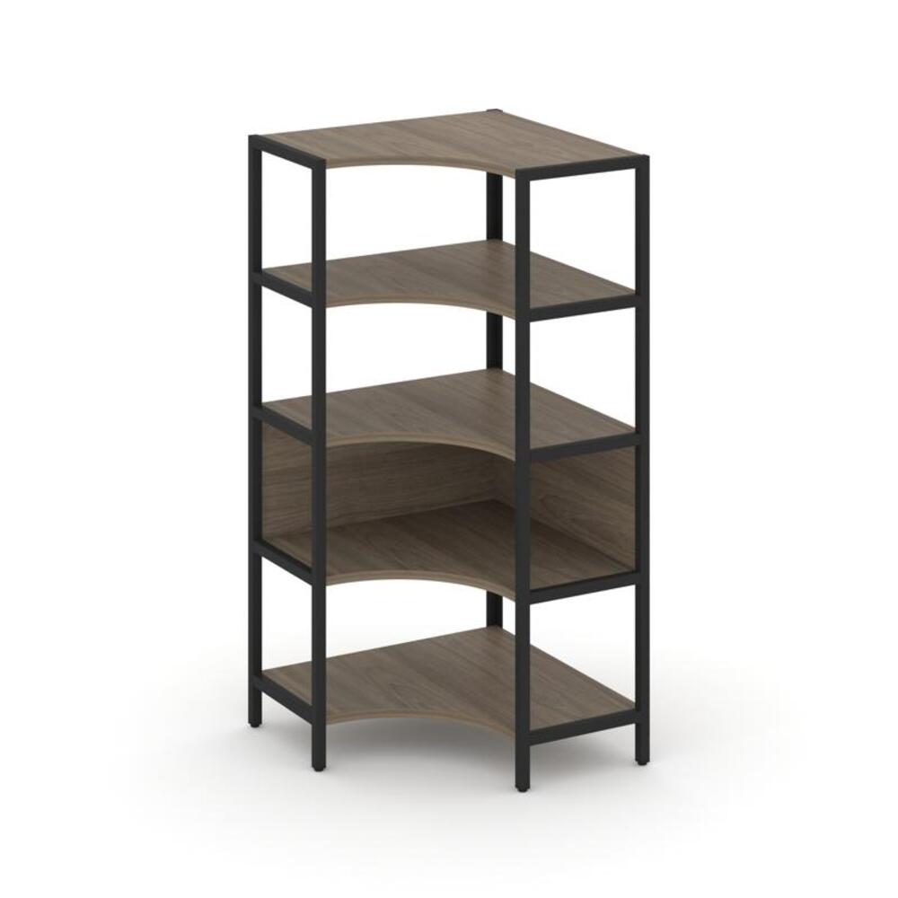 Односекционный угловой стеллаж четырехярусный