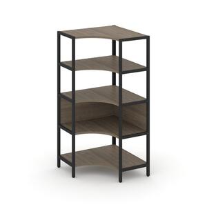 Односекционный угловой стеллаж четырехярусный
